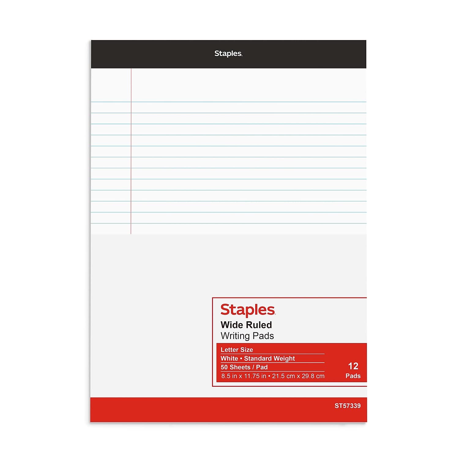 Amazon.com : Staples Notepads, 8.5-inch x 11.75-inch, Wide